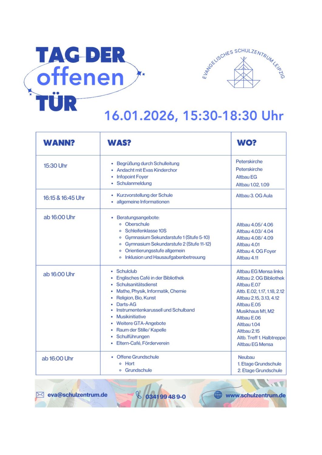 Ablauf Tag der offenen Tür